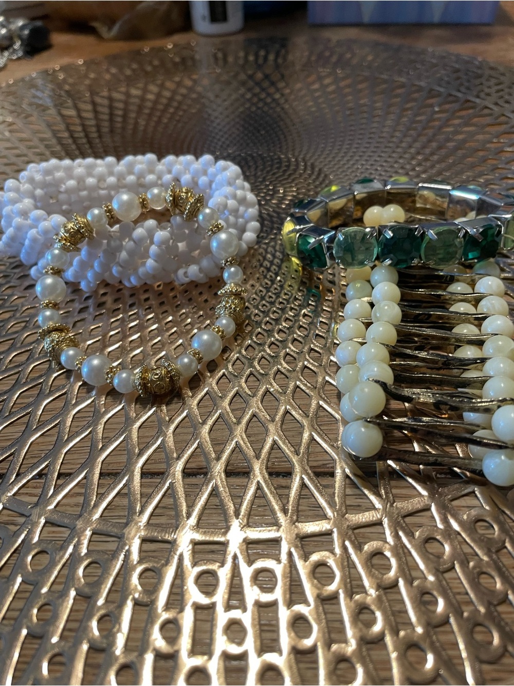 Four stretchy bracelets